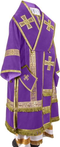 Bishop vestments - natural German velvet (violet-gold)