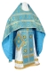 Russian Priest vestments - Floral Cross metallic brocade B (blue-gold), Standard design