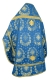 Russian Priest vestments - Nativity Star metallic brocade B (blue-gold) (back), Standard design