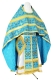 Russian Priest vestments - Custodian metallic brocade B (blue-gold), Standard cross design