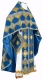 Russian Priest vestments - Kolomna metallic brocade B (blue-gold), Standard design