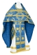Russian Priest vestments - Nativity Star metallic brocade B (blue-gold), Standard design
