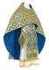 Russian Priest vestments - Byzantine metallic brocade B (blue-gold), Standard design