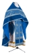 Russian Priest vestments - Corinth metallic brocade B (blue-silver) with velvet inserts, Standard design