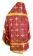 Russian Priest vestments - Polotsk metallic brocade B (claret-gold) back, Econom design