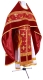 Russian Priest vestments - Belozersk metallic brocade B (claret-gold) with velvet inserts, Standard design