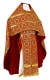 Russian Priest vestments - Vasilia metallic brocade B (claret-gold), Standard design