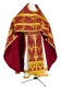 Russian Priest vestments - Vinograd metallic brocade B (claret-gold), Economy design