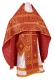 Russian Priest vestments - Floral Cross metallic brocade B (claret-gold), Standard design