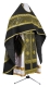 Russian Priest vestments - Corinth metallic brocade B (black-gold) with velvet inserts, Standard design