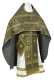 Russian Priest vestments - Floral Cross metallic brocade B (black-gold), Standard design