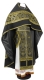 Russian Priest vestments - Czar's Cross metallic brocade B (black-gold) with velvet inserts, Standard design