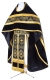 Russian Priest vestments - metallic brocade B (black-gold)