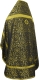 Russian Priest vestments - Ascention metallic brocade B (black-gold) back, Standard design