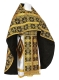 Russian Priest vestments - Czar's metallic brocade B (black-gold), Standard design
