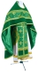 Russian Priest vestments - Belozersk metallic brocade B (green-gold) with velvet inserts, Standard design