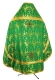 Russian Priest vestments - Vinograd metallic brocade B (green-gold) back, Economy design