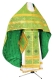 Russian Priest vestments - Stone Flower metallic brocade B (green-gold), Economy design