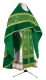 Russian Priest vestments - Corinth metallic brocade B (green-gold) with velvet inserts, Standard design