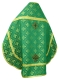 Russian Priest vestments - Mirgorod metallic brocade B (green-gold) with velvet inserts (back), Standard design