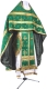 Russian Priest vestments - Belozersk metallic brocade B (green-gold), Standard cross design