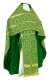 Russian Priest vestments - Vasilia metallic brocade B (green-gold), Standard design