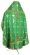 Russian Priest vestments - Polotsk metallic brocade B (green-gold) back, Standard design