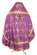 Russian Priest vestments - Vinograd metallic brocade B (violet-gold) back, Economy design
