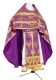 Russian Priest vestments - Vinograd metallic brocade B (violet-gold), Economy design