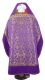 Russian Priest vestments - Czar's Cross metallic brocade B (violet-gold) with velvet inserts (back), Economy design