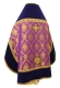 Russian Priest vestments - Royal Crown metallic brocade B (violet-gold) with velvet inserts back, Standard design