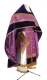 Russian Priest vestments - Paschal Egg metallic brocade B (violet-gold) with velvet inserts, Standard design