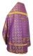 Russian Priest vestments - Old Greek metallic brocade B (violet-gold) back, Standard design