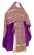 Russian Priest vestments - Vasilia metallic brocade B (violet-gold), Standard design