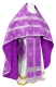 Russian Priest vestments - Czar's Cross metallic brocade B (violet-silver) with velvet inserts, Standard design