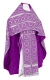 Russian Priest vestments - Vasilia metallic brocade B (violet-silver), Standard design