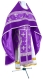 Russian Priest vestments - Belozersk metallic brocade B (violet-silver) with velvet inserts, Standard design
