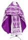 Russian Priest vestments - Vinograd metallic brocade B (violet-silver), Economy design