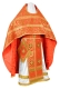 Russian Priest vestments - Floral Cross metallic brocade B (red-gold), Standard design