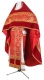 Russian Priest vestments - Yaropolk metallic brocade B (red-gold) with velvet inserts, Standard design