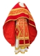 Russian Priest vestments - Poltava Cross metallic brocade B (red-gold), Premium design