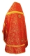 Russian Priest vestments - Ascention metallic brocade B (red-gold) back, Standard design
