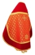 Russian Priest vestments - Poltava Cross metallic brocade B (red-gold) back, Premium design