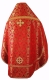 Russian Priest vestments - Czar's Cross metallic brocade B (red-gold) back, Standard design