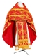 Russian Priest vestments - Vinograd metallic brocade B (red-gold), Economy design