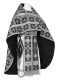 Russian Priest vestments - Czar's metallic brocade B (black-silver), Standard design