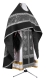 Russian Priest vestments - Corinth metallic brocade B (black-silver) with velvet inserts, Standard design