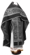 Russian Priest vestments - Czar's Cross metallic brocade B (black-silver) with velvet inserts, Standard design