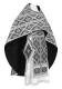Russian Priest vestments - Byzantine metallic brocade B (black-silver), Standard design