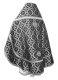 Russian Priest vestments - Nicholaev metallic brocade B (black-silver) back, Standard design